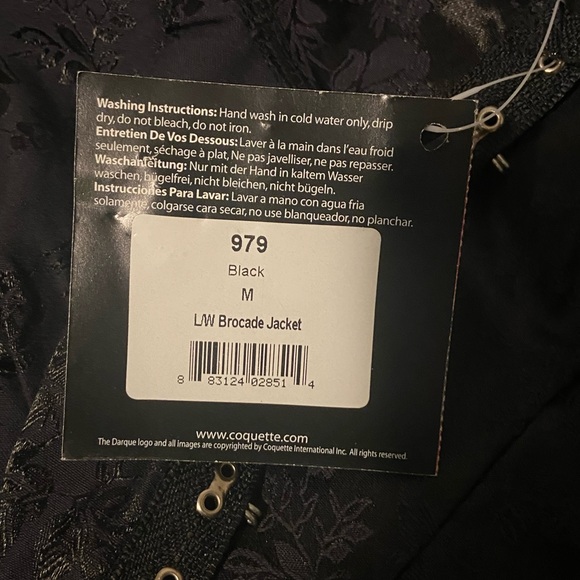 Coquette black Brocade jacket Medium NWT - Picture 7 of 14